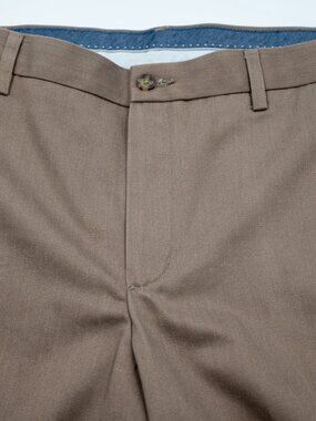 NWT Jos. A. Bank Traveler's Tailored Fit Brown Wrinkle Free Pants Trousers 35x32